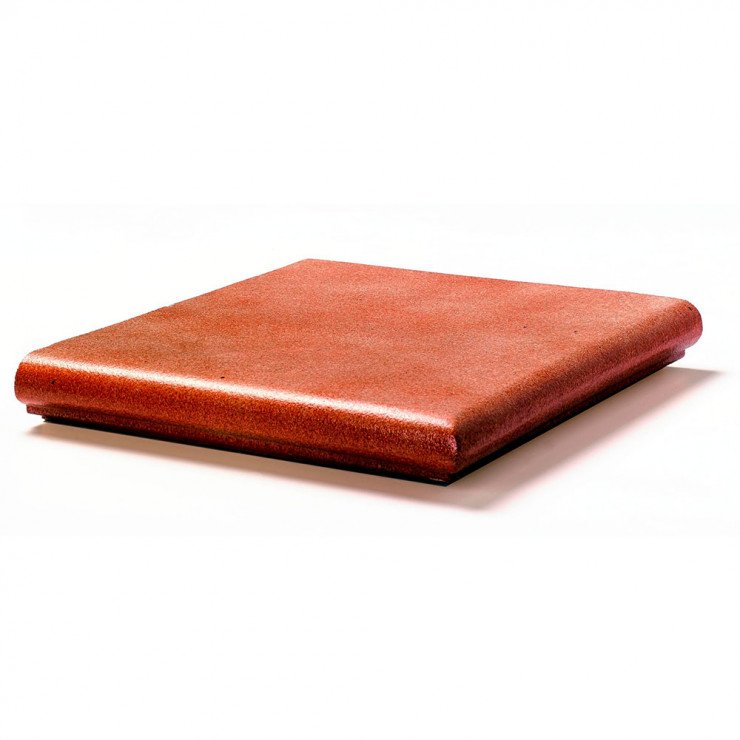 Trappeklinker Hjørne Viken Klassik Terracotta Glaserad Humus Mat 33x33 cm-0